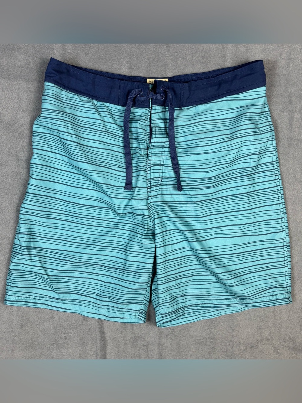 RedHead Men's Large‎ Swim Trunks Blue Striped Board Shorts Mesh Lined Size L